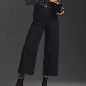 Colette Sparkle Denim Cropped Wide-Leg Jeans